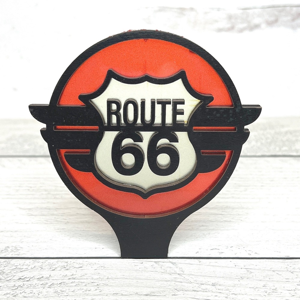 Route 66 Night Light Plug In Wall Vintage Retro Road Trip Decor Handcafted - Picture 2 of 8